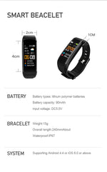 Carregue a imagem no visualizador da Galeria, Smart Watch Men Women Bluetooth Step Counting Sports Tracker Sleep Monitoring Heart Rate Blood Pressure Fitness Tracker Bracelet  Amaijoin
