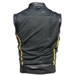 Carregue a imagem no visualizador da Galeria, Sons of Anarchy Embroidery Motorcycle Vest Men Leather Sleeveless Jacket Real Cowhide Leather Club Riding Biker Vests M008  Amaijoin
