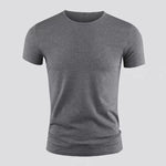 Carregue a imagem no visualizador da Galeria, New Men&#39;s Short Sleeve T-Shirt Basic Plain Casual Gym Muscle Crew Neck T-Shirts Slim Fit Tops Tee Summer Man Clothing  Amaijoin
