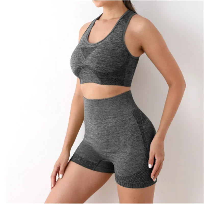 Yoga Set Gym Shorts Women Sport Bras Brassiere Workout Tops for Women Yoga Clothes Fitness Leggings Gym Set Seamless Yoga Sets  Amaijoin