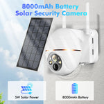 Carregue a imagem no visualizador da Galeria, 5MP Solar WIFI Camera 8000mAh Battery PTZ Surveillance IP Cameras Wireless PIR Human Tracking CCTV HD Outdoor Waterproof 5X Zoom  Amaijoin
