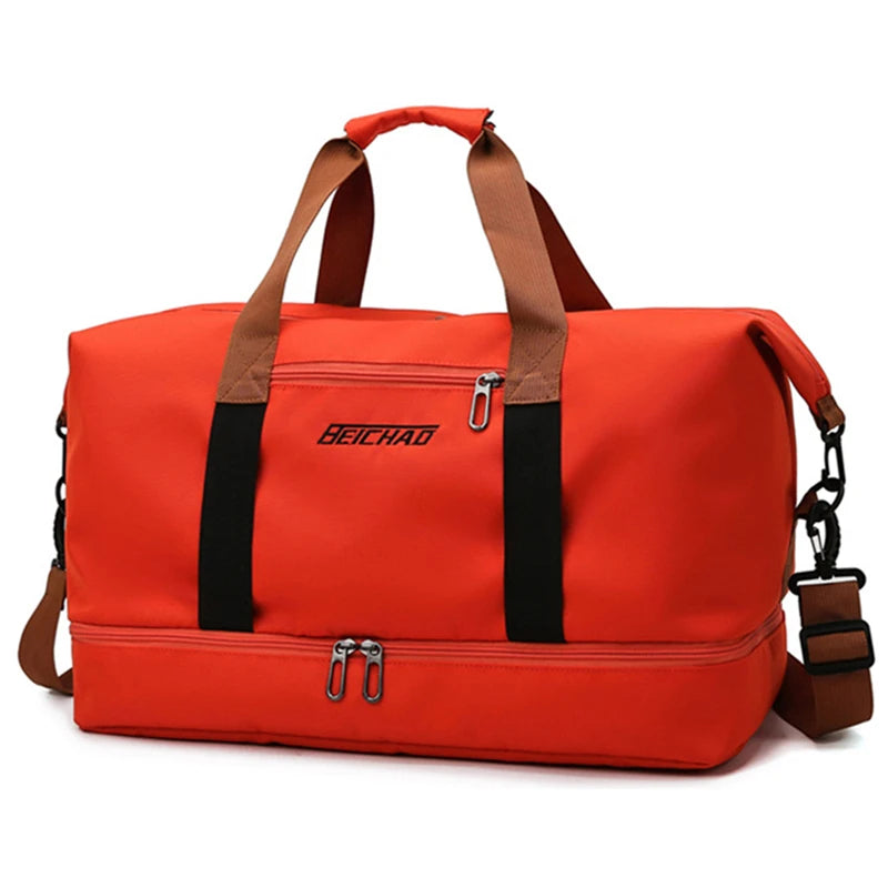 Travel Bag Male Female Large-Capacity Hand Luggage Dry-Wet Separation Sports Fitness Bag Short-Distance Travel Package  Amaijoin