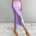 Load image into Gallery viewer, Jocoo Jolee Women Elegant Satin Bodycon Skirts Casual High Waist Silk Long Skirts Summer Office Lady Midi Skirt 2023 High Street  Amaijoin
