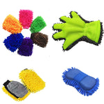 Carregue a imagem no visualizador da Galeria, Car Chenille Premium Scratch-Free Microfiber Wash Mitt Waterproof Car Thick Cleaning Mitt Wax Detailing Brush Auto Care Glove  Amaijoin
