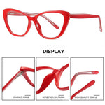 Carregue a imagem no visualizador da Galeria, CLLOIO TR90 Cat Eye Reading Glasses For Women Anti Blue Light Computer Glasses Myopia Hyperopia Prescription Optical Eyeglasses  Amaijoin
