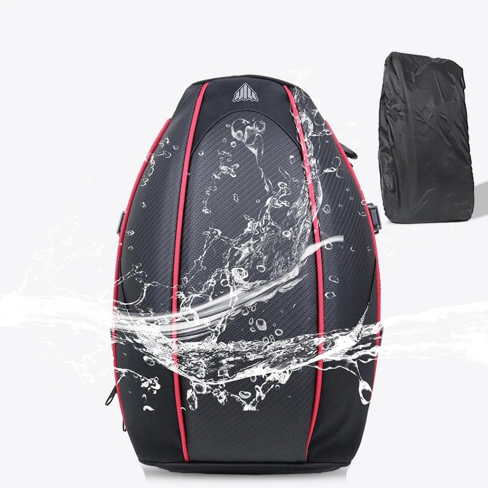 Motorcycle Tail Bag Black Motorbike Waterproof Tail Travel Rider Luggage Rear Back Seat Bag Large Capacity Saddle Bag  Amaijoin