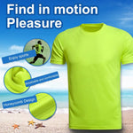 Carregue a imagem no visualizador da Galeria, Unisex T-shirt Fade-resistant Exquisite Edging Polyester Quick Dry Solid Color Pullover Top for Daily T-Shirt Men&#39;s Clothing  Amaijoin
