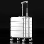 Carregue a imagem no visualizador da Galeria, KLQDZMS New Suitcase Small Boarding Box All Aluminum Magnesium Alloy Trolley Business Travel Bag 18 Inches Cabin Luggage  Amaijoin
