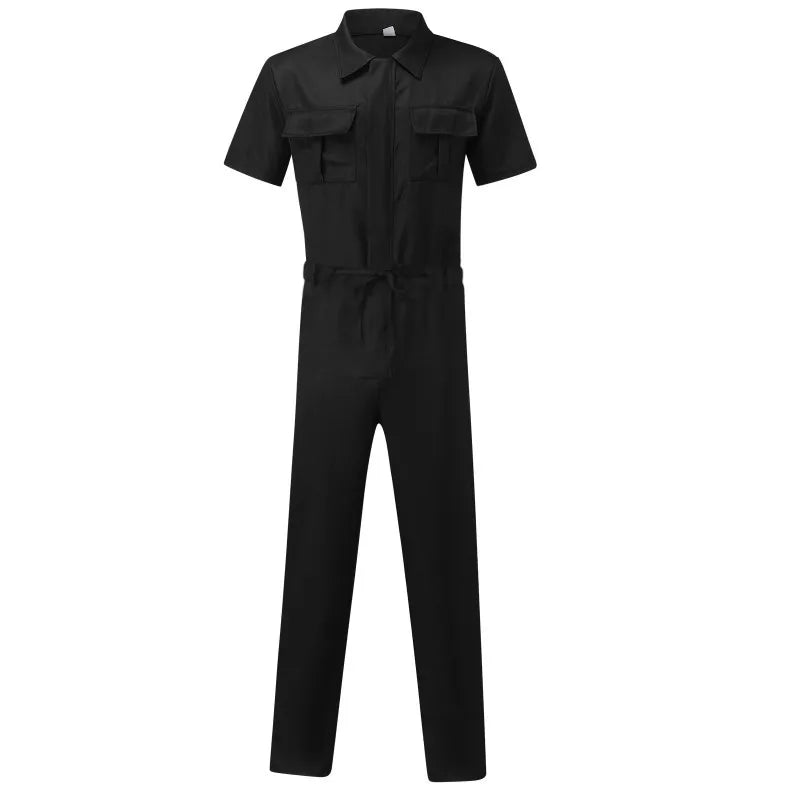 Male's Clothing T-shirt Men's Work Suit Men Clothes Shirts 2023 Jumpsuit Casual Belt Jumpsuits  Amaijoin