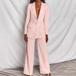 Carregue a imagem no visualizador da Galeria, 2024 Women&#39;s Formal Office 2PCS Sets Solid Blazer Suits and Pants Sets Slim Fit Women&#39;s Pants Suits Sets Temperament Tracksuits  Amaijoin
