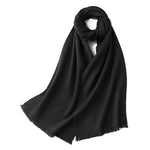 Carregue a imagem no visualizador da Galeria, JulyPalette 100% Pure Cashmere Warm Scarf Women Winter Autumn Short Tassle Wool Wrap Pashmina Shawl Cashmere Scarves for Ladies  Amaijoin
