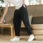 Load image into Gallery viewer, 2023 Summer Men&#39;s Trousers Cotton Linen Fashion Casual Pants Solid Color Breathable Loose Shorts Straight Pants Streetwear M-5XL  Amaijoin
