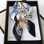 Carregue a imagem no visualizador da Galeria, New Satin Shawl Design Wild leopard Print Silk Square Women neck scarves Wrap Headkerchief Beach Hair Band women&#39;s bandana  Amaijoin
