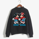 Carregue a imagem no visualizador da Galeria, Fashion Hoodies Turtleneck Minnie Kawaii Cartoon  Anime Sweatshirt Disney Mickey Mouse Hoodie Clothes Girl Boy Top Sweatshirts  Amaijoin
