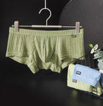 Carregue a imagem no visualizador da Galeria, Cotton short boxer briefs for men Low waist U raised pouch briefs  Amaijoin
