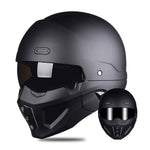 Load image into Gallery viewer, Retro Capacete Detachable For Motorcycle Bike Quick Release ABS Open Helmet Full Face Matt Black Modular Classic Professional  Amaijoin
