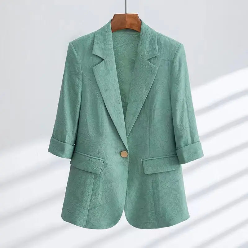 2023 New Korean Fashion Women's Suit Spring and Summer Exotic Temperament Leisure Age Reduction Two-piece Elegant Women's Suit  Amaijoin