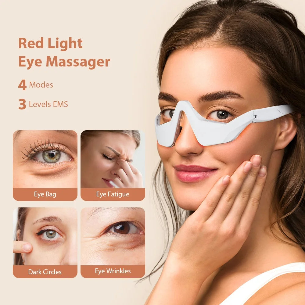 Foreverlily Eye Massager Relieves Eye Fatigue Eyes Massage Glasses Eye Fatigue Relief Massager Under-Eye Glasses Massager  Amaijoin