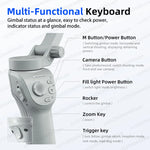 Carregue a imagem no visualizador da Galeria, Handheld Gimbal Stabilizer Selfie Tripod with Fill Light for Smartphone 3-Axis Anti Shake Gimbal Foldable for Xiaomi iPhone  Amaijoin
