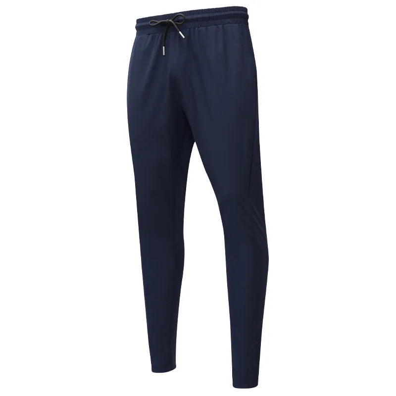 Gym Fitness Trousers Men's Pencil Pants Tight Jogging Running Breathable Quick-Drying Ice Silk Sports Wind Casual Fashion Pants  Amaijoin