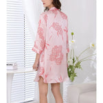 Load image into Gallery viewer, BirdTree, 19MM 100%Real Silk Pajamas Dress, Women Floral Print, Sexy Retro Loose Sleepwear, 2024 Summer New Nightgown P43997QM  Amaijoin
