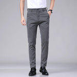 Carregue a imagem no visualizador da Galeria, Four Seasons New Soft Lyocell Fabric Men&#39;s Pants Business Slim Pant Elastic Waist Korea Solid Color Stretch Casual Trousers Male  Amaijoin
