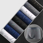 Carregue a imagem no visualizador da Galeria, 8Pcs/Lot Men&#39;s Sexy Underwear Boxer Shorts Milk Silk Soft Comfortable Fabric Fashion Print Breathable Antibacterial Men&#39;s Shorts  Amaijoin
