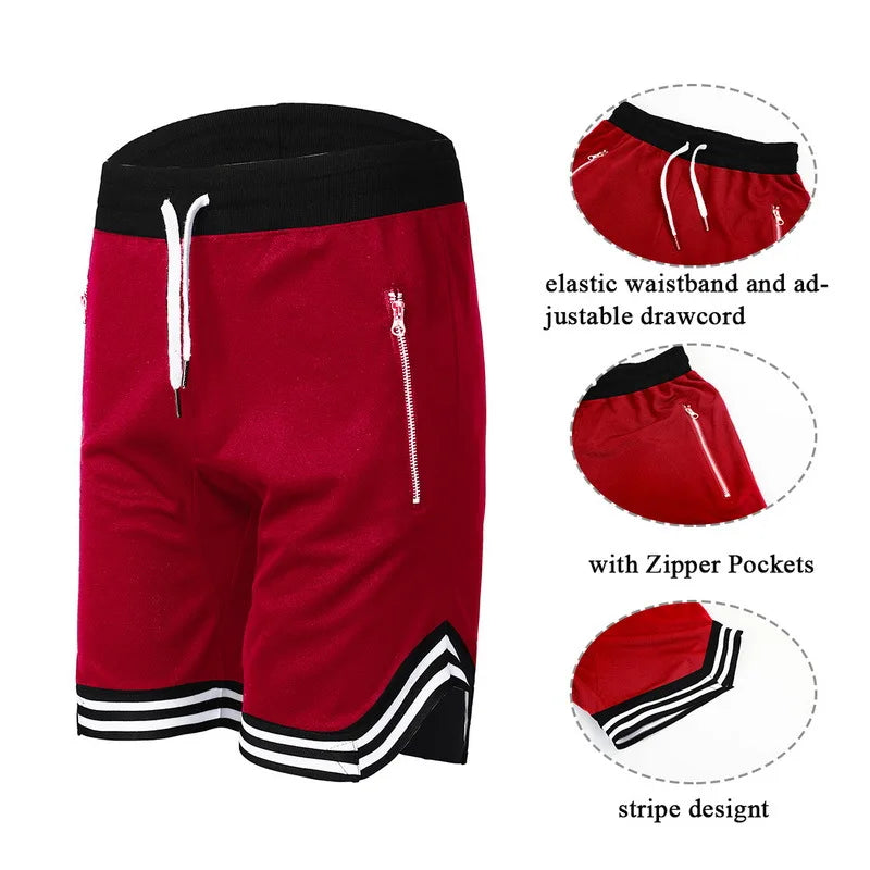 Men's Fitness Joggers Casual Breathable Short Sports Basketball Shorts Mesh Quick Dry Gym Shorts for Male Pants Summer  Amaijoin