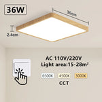 Load image into Gallery viewer, MARPOU Smart LED Ceiling Lamp Wood Grain App Voice Control Alexa/Google Remote Control Square Ceiling Lights Living Room CCT  Amaijoin
