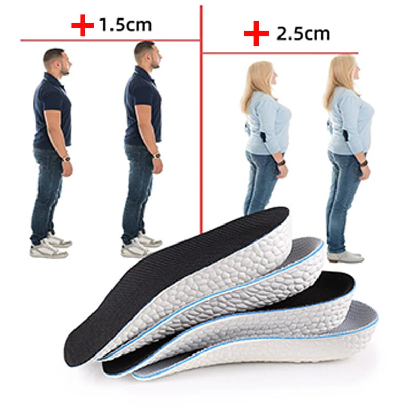 Height Increase Insoles Men Women Shoes Flat Feet Arch Support Orthopedic Insoles Sneakers Heel Lift Memory Foam Soft Shoe Pads  Amaijoin