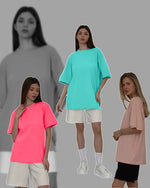 Load image into Gallery viewer, Hirsionsan 100% Cotton T Shirt Women 2023 Summer New Oversized Solid Tees Casual Basic Loose Tshirt Chic O Neck Female Tops  Amaijoin
