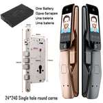 Carregue a imagem no visualizador da Galeria, WiFi Tuya APP Voice Intercom Digital Door Lock  High Quanlity 3D Face Recognition Smart Door Lock With Camera  Amaijoin
