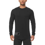 Carregue a imagem no visualizador da Galeria, High Elastic Tight Long Sleeve Casual Shirt Autumn Breathable Quick Dry Mens T-shirt Gym Fitness Bodybuilding Running Sportswear  Amaijoin
