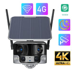 Carregue a imagem no visualizador da Galeria, Gadinan 4G/WIFI Solar Camera Outdoor Dual Lens Wide View 4K Wireless Camera Color Night Vision Human Tracking Security Protectio  Amaijoin
