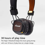 Carregue a imagem no visualizador da Galeria, Original Marshall MAJOR II 2 Wireless/Wired Headphones Deep Bass/40mm Dynamic Drivers Portable Foldable Sports Bluetooth Headset  Amaijoin
