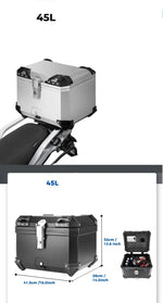 Load image into Gallery viewer, 45L Motorcycle Helmet Box Universal Top Tail Rear Luggage Storage Tool Cases Lock For BMW R1200GS R1250GS R1200GS 1200 GS LC ADV  Amaijoin
