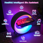 Carregue a imagem no visualizador da Galeria, Multifunction Wireless Charger Pad Stand Speaker RGB TF Night Light 15W Fast Charging Station for iPhone Samsung Xiaomi Huawei  Amaijoin
