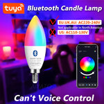 Carregue a imagem no visualizador da Galeria, Tuya E14 Candle Lamps APP Control Smart Bulb Bluetooth WIFI RGB 220V LED Light Dimmable Smart Life Room Home Group Crystal Lamps  Amaijoin
