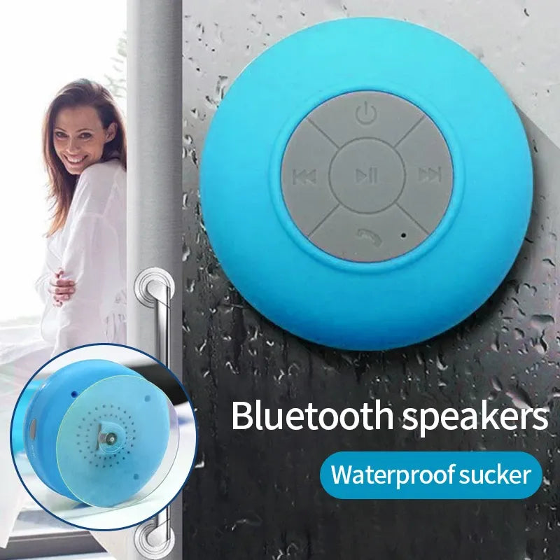 Bathroom waterproof wireless Bluetooth speaker large suction cup mini portable speaker outdoor sports stereo speaker  Amaijoin