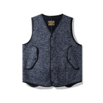 Carregue a imagem no visualizador da Galeria, Winter Fashion Men&#39;s High Quality Woollen Vest British Style Pockets Patchwork Sleeveless V-neck Fleece Warm Waistcoat Tops Male  Amaijoin
