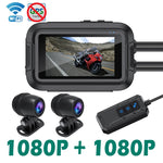 Carregue a imagem no visualizador da Galeria, Dual 1080P Motorcycle DVR Full Body Waterproof Moto Camera WiFi GPS Dash Cam Front Rear Driving Video Recorder Black Box  Amaijoin
