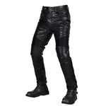 Load image into Gallery viewer, NEW Motorcycle Riding Jeans Motocross Racing Pants PU Leather Biker Trousers Waterproof Windproof Men With 4X CE Knee Hip Pad  Amaijoin
