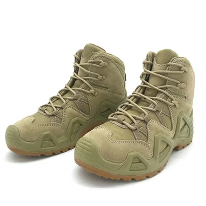 Topfight Green Mid Cut Men's Hunting Boot Size 39-46 Tactical Hiking Hiking Shoes Water Proof  Winter Warm Shoes Ankle Boot  Amaijoin