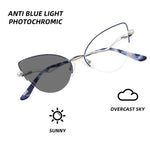 Carregue a imagem no visualizador da Galeria, Fashion Women Cat Eye Photochromic Reading Glasses Butterfly Brand Design Frame Blue Light Blocking Customized Prescription  Amaijoin
