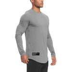 Carregue a imagem no visualizador da Galeria, High Elastic Tight Long Sleeve Casual Shirt Autumn Breathable Quick Dry Mens T-shirt Gym Fitness Bodybuilding Running Sportswear  Amaijoin
