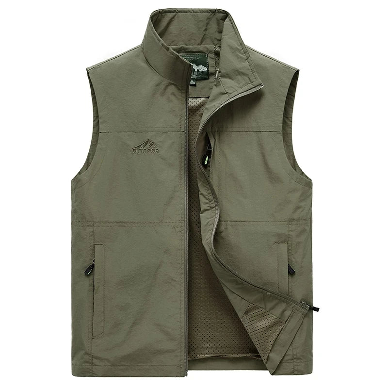 Summer Vest Men Casual Men Vest Plus Size 7XL Waistcoat Male Outerwear Quick Dry Breathable Mesh Line Vest Sleeveless Jackets  Amaijoin