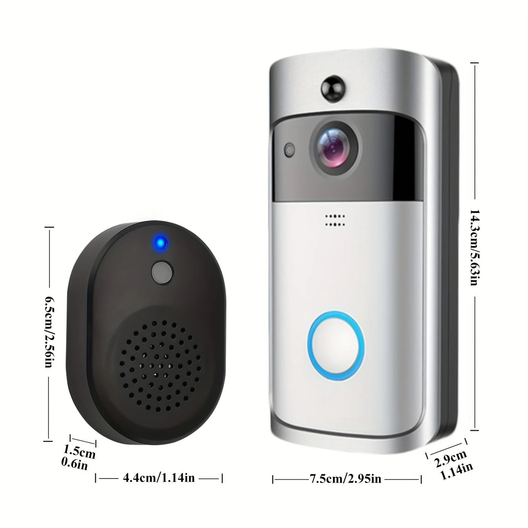 Smart Home Doorbell Camera WIFI Intercom With Cloud Storage, WIFI Video Doorbell, Night Vision, 2-Way Audio, Battery Powered  Amaijoin