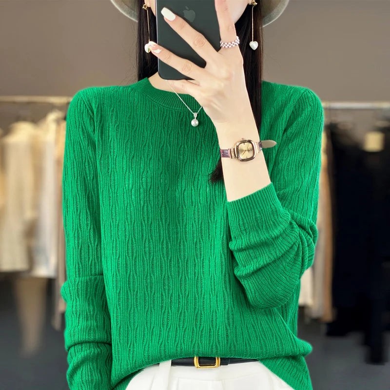 2023 Autumn and Winter Women's Cashmere Sweater Women's Pullover Knitted Cashmere Sweater Fashion Sweater Women  Amaijoin