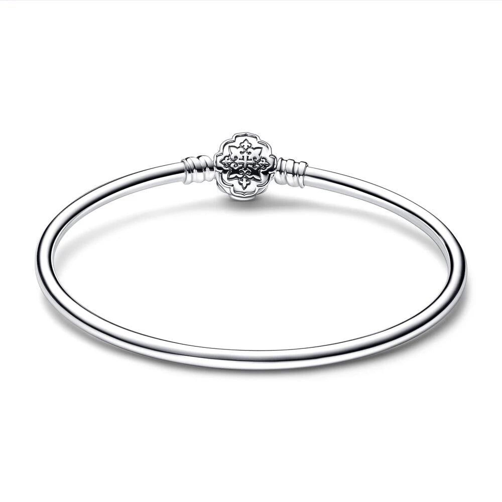 Pandora 925 Silver Aladdin Princess Jasmine Bangle Bracelet Fit For Personality Charm DIY Jewelry For Womens Birthday Gifts  Amaijoin