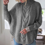 Carregue a imagem no visualizador da Galeria, Women Sweater Casual Pullovers Autumn Winter Basics Knitted Loose O-neck Batwing Sleeve Elegance Sweet Female Clothing  Amaijoin
